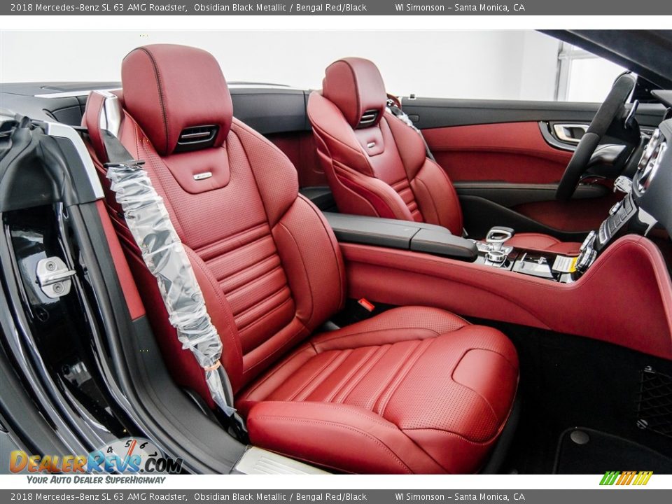 Bengal Red/Black Interior - 2018 Mercedes-Benz SL 63 AMG Roadster Photo #6
