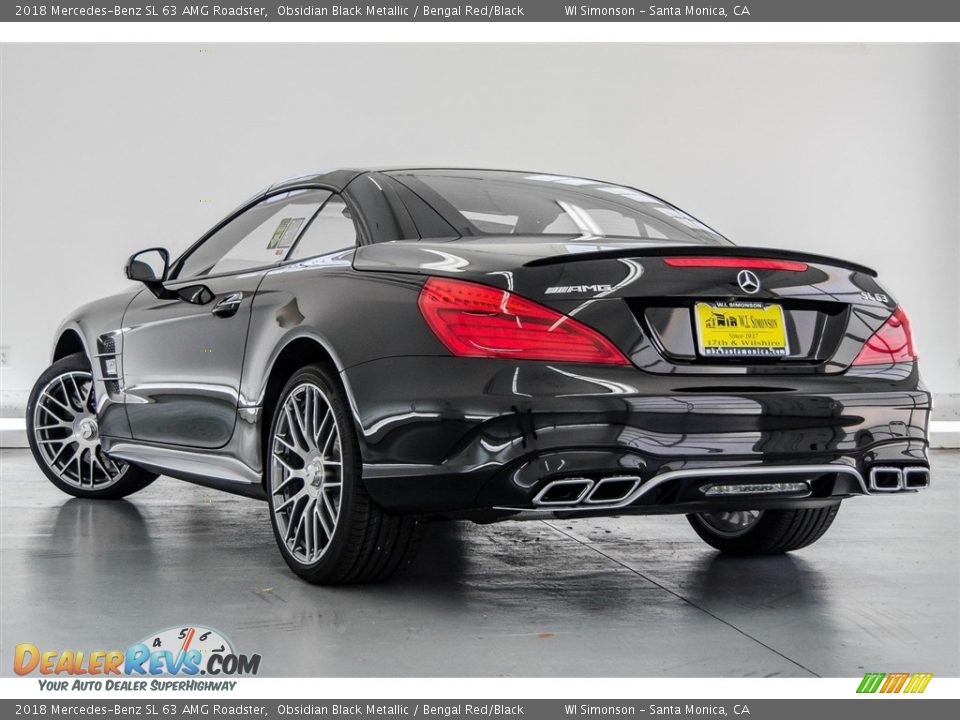 2018 Mercedes-Benz SL 63 AMG Roadster Obsidian Black Metallic / Bengal Red/Black Photo #10