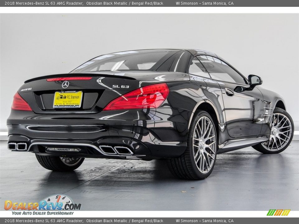 2018 Mercedes-Benz SL 63 AMG Roadster Obsidian Black Metallic / Bengal Red/Black Photo #20