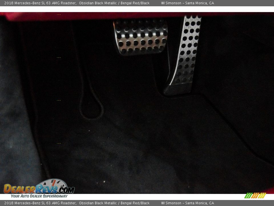 2018 Mercedes-Benz SL 63 AMG Roadster Obsidian Black Metallic / Bengal Red/Black Photo #23