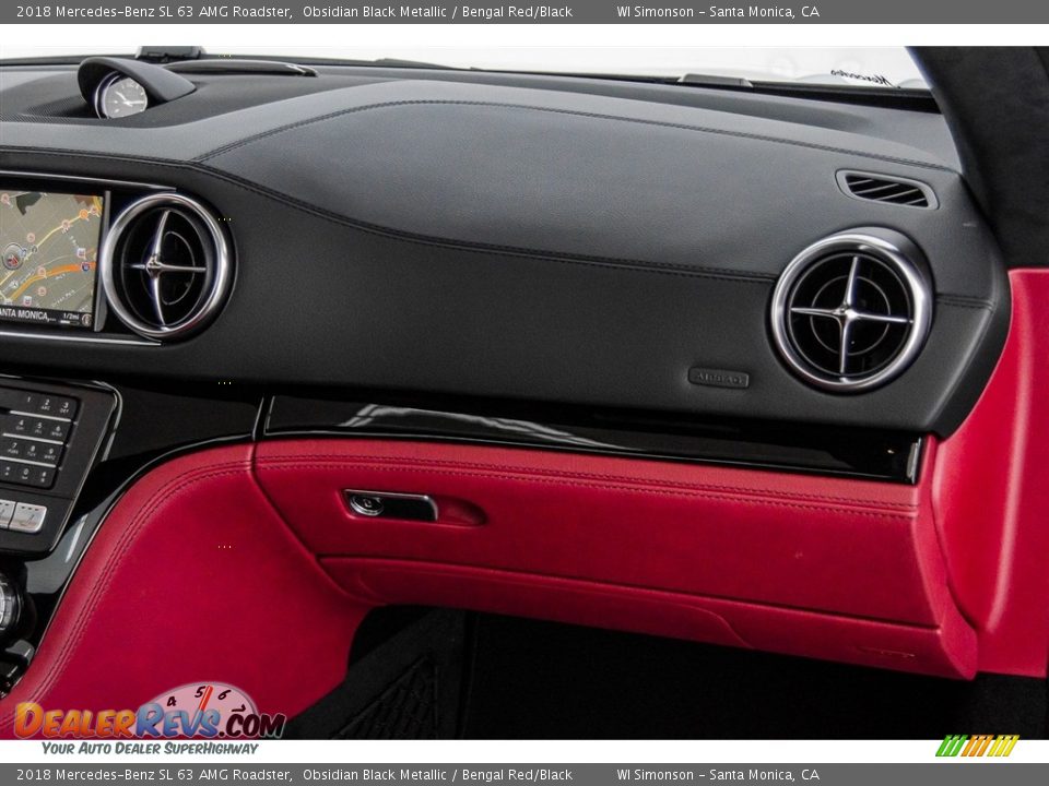 2018 Mercedes-Benz SL 63 AMG Roadster Obsidian Black Metallic / Bengal Red/Black Photo #27