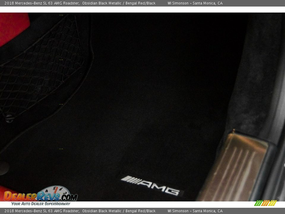 2018 Mercedes-Benz SL 63 AMG Roadster Obsidian Black Metallic / Bengal Red/Black Photo #28