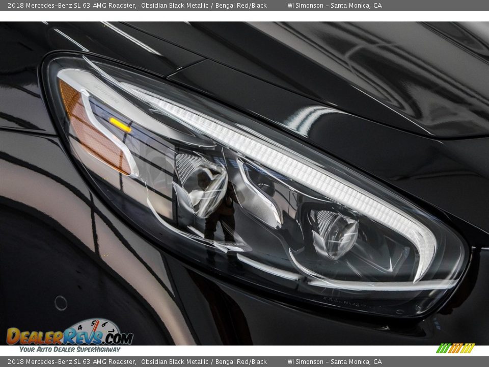 2018 Mercedes-Benz SL 63 AMG Roadster Obsidian Black Metallic / Bengal Red/Black Photo #31