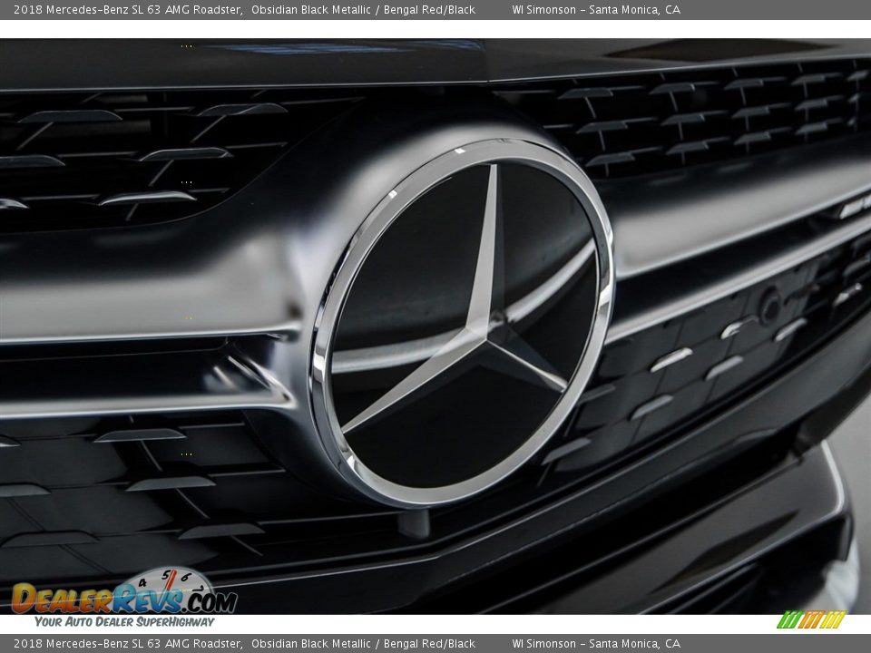 2018 Mercedes-Benz SL 63 AMG Roadster Obsidian Black Metallic / Bengal Red/Black Photo #32