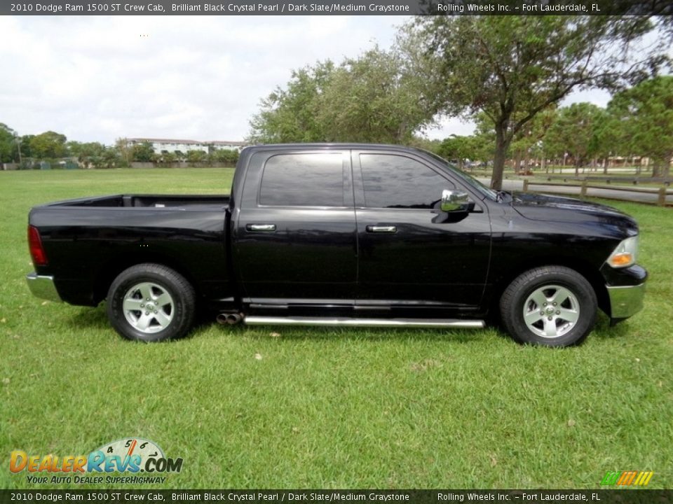 2010 Dodge Ram 1500 ST Crew Cab Brilliant Black Crystal Pearl / Dark Slate/Medium Graystone Photo #3