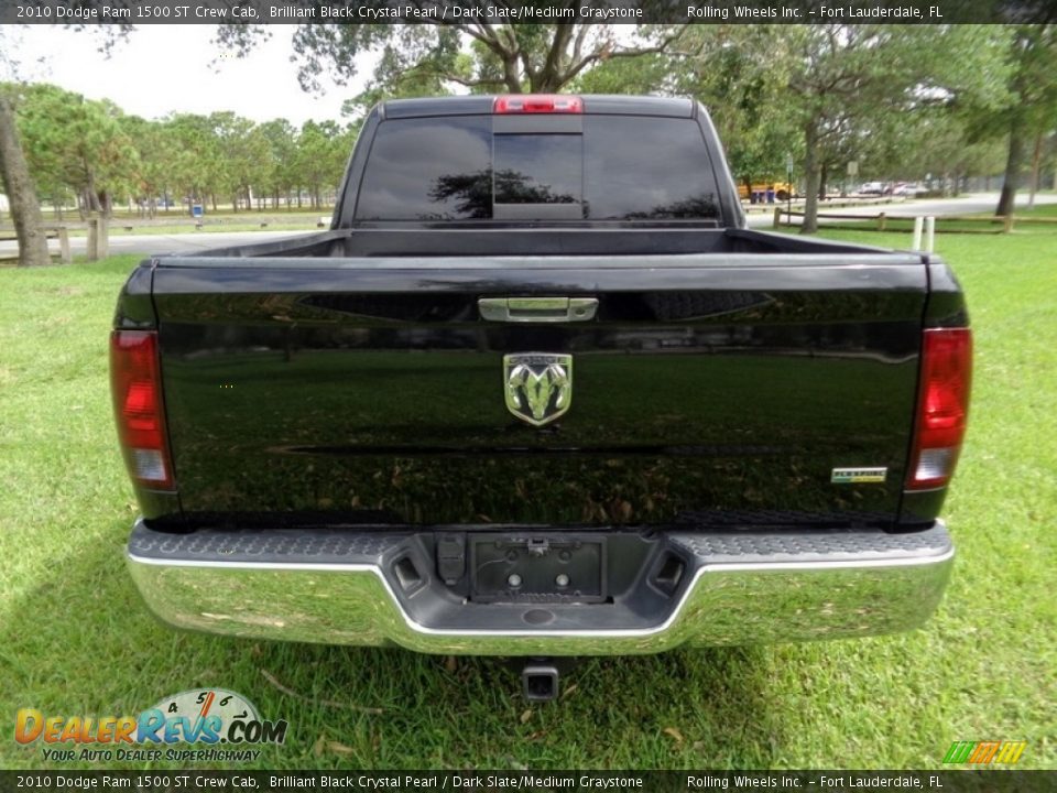 2010 Dodge Ram 1500 ST Crew Cab Brilliant Black Crystal Pearl / Dark Slate/Medium Graystone Photo #7