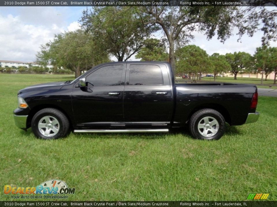 2010 Dodge Ram 1500 ST Crew Cab Brilliant Black Crystal Pearl / Dark Slate/Medium Graystone Photo #12