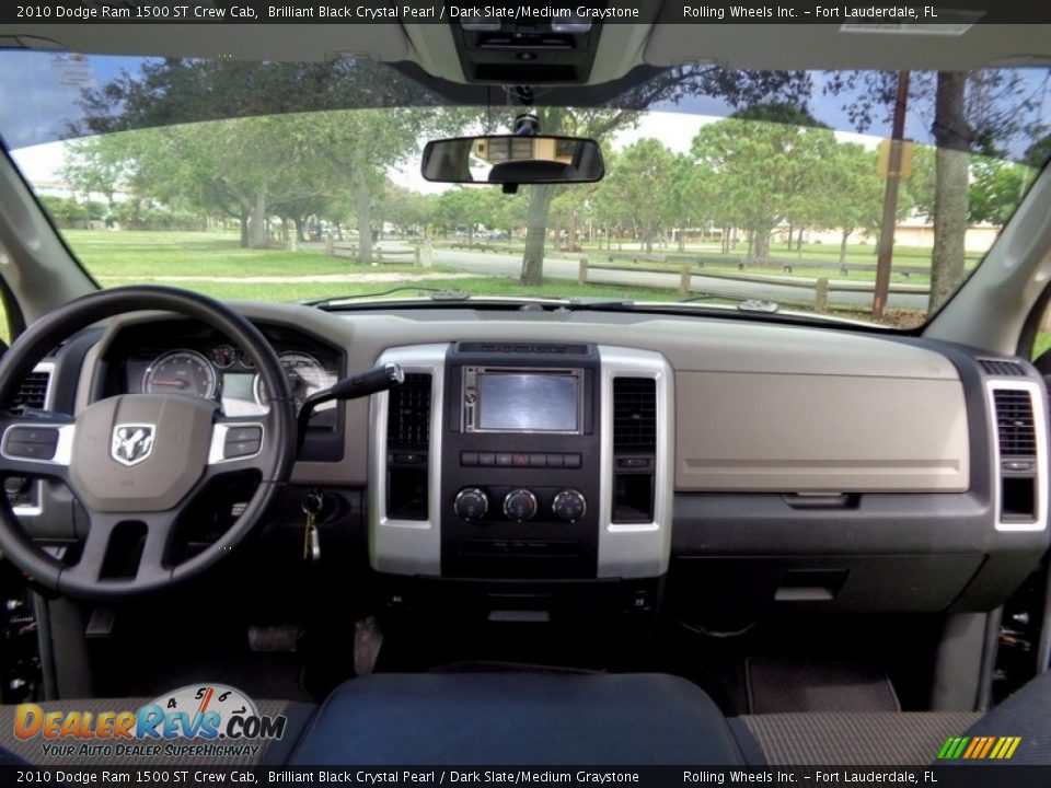 2010 Dodge Ram 1500 ST Crew Cab Brilliant Black Crystal Pearl / Dark Slate/Medium Graystone Photo #13