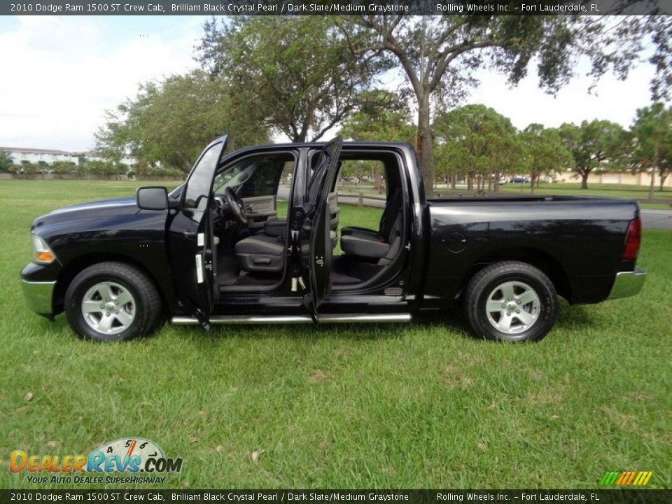 2010 Dodge Ram 1500 ST Crew Cab Brilliant Black Crystal Pearl / Dark Slate/Medium Graystone Photo #21