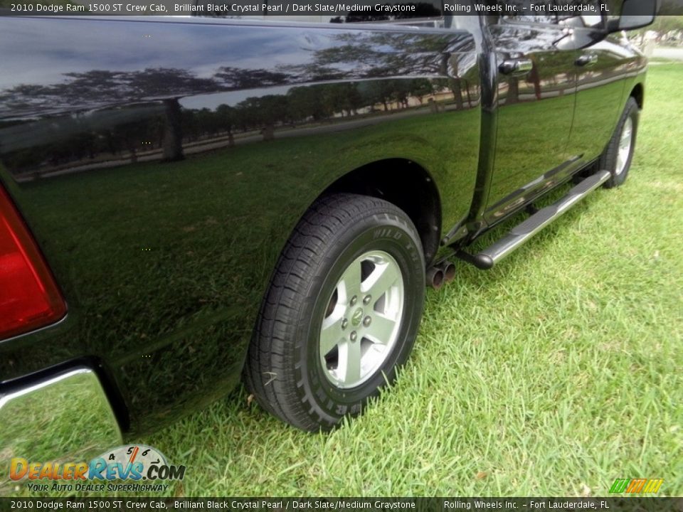 2010 Dodge Ram 1500 ST Crew Cab Brilliant Black Crystal Pearl / Dark Slate/Medium Graystone Photo #24