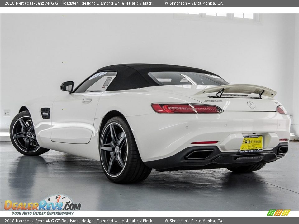 2018 Mercedes-Benz AMG GT Roadster designo Diamond White Metallic / Black Photo #19