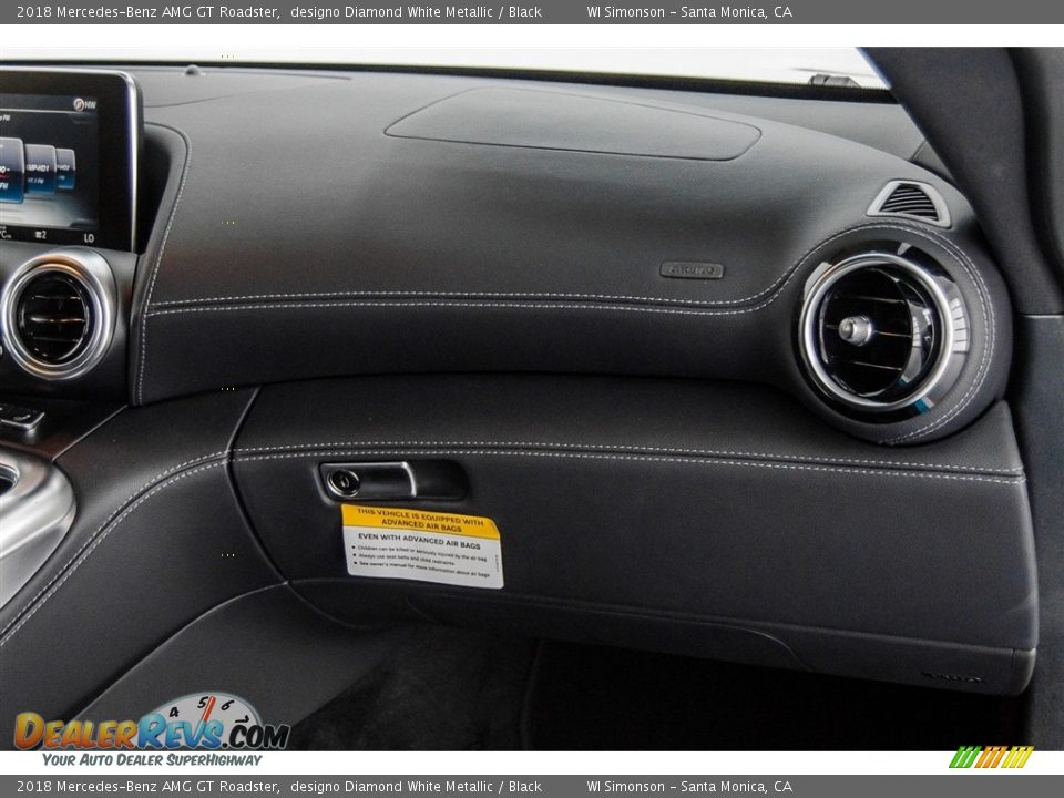 2018 Mercedes-Benz AMG GT Roadster designo Diamond White Metallic / Black Photo #26