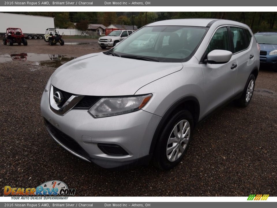 2016 Nissan Rogue S AWD Brilliant Silver / Charcoal Photo #3