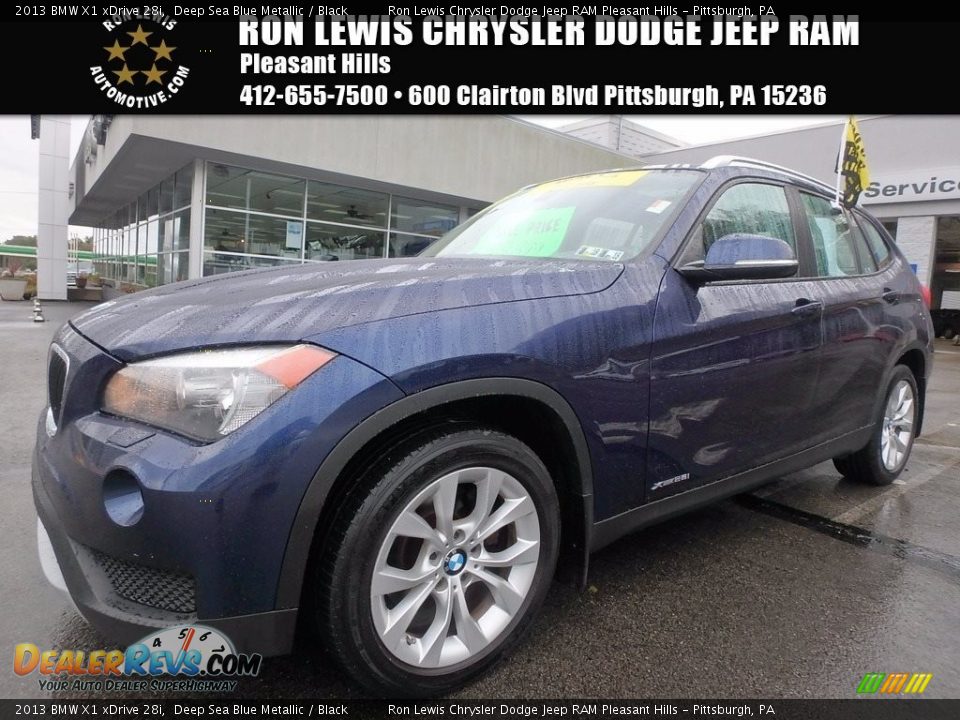 2013 BMW X1 xDrive 28i Deep Sea Blue Metallic / Black Photo #1