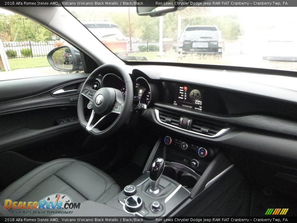 2018 Alfa Romeo Stelvio AWD Vulcano (Volcano) Black Metallic / Black/Black Photo #16
