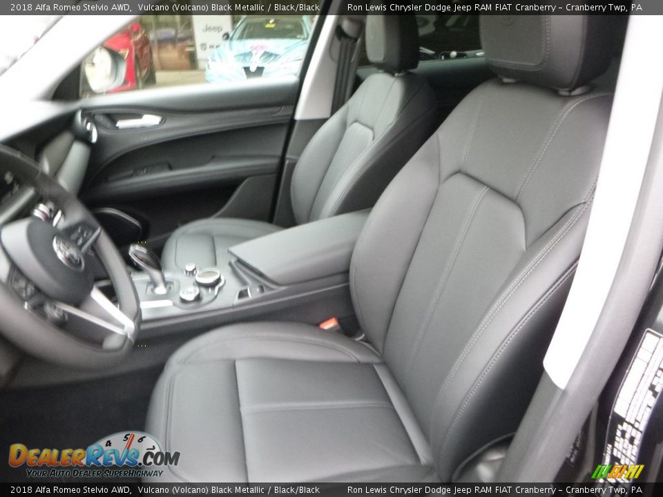 2018 Alfa Romeo Stelvio AWD Vulcano (Volcano) Black Metallic / Black/Black Photo #21