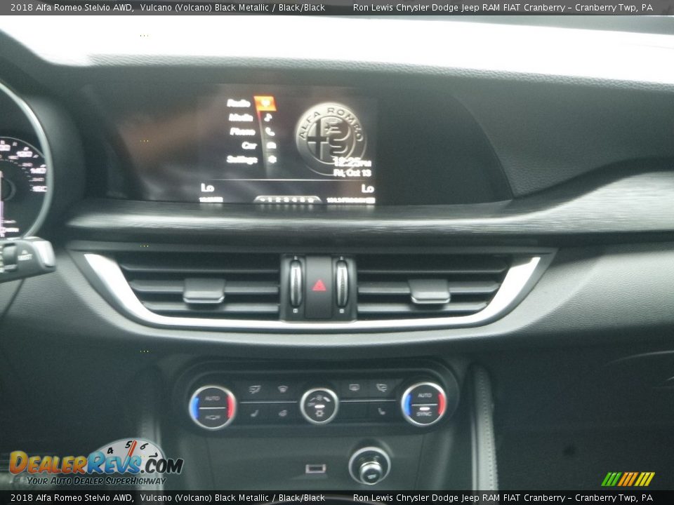 2018 Alfa Romeo Stelvio AWD Vulcano (Volcano) Black Metallic / Black/Black Photo #24