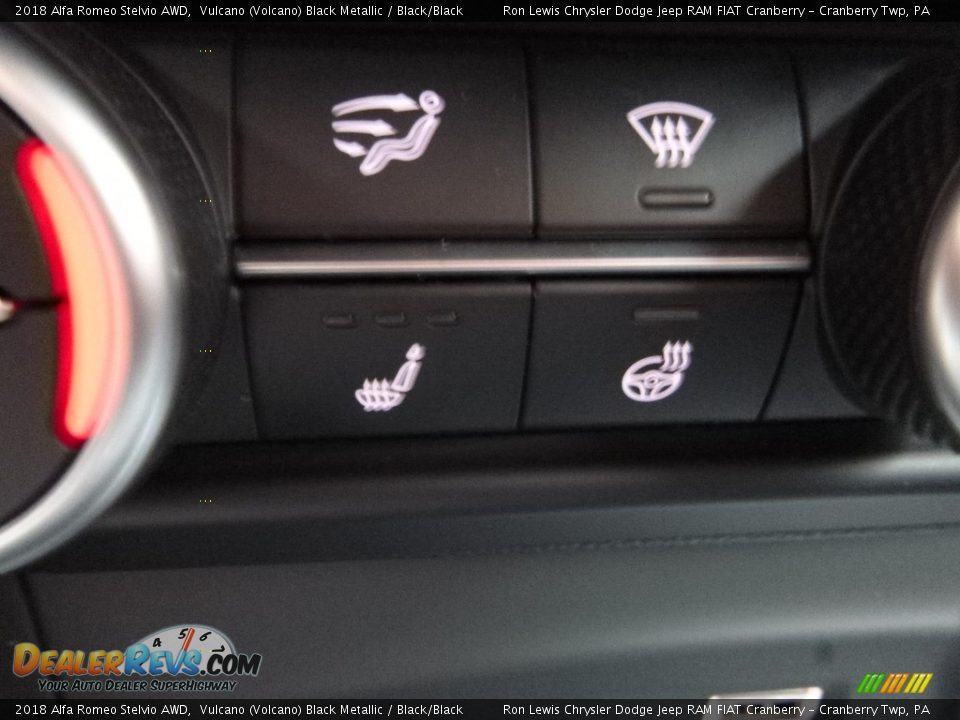2018 Alfa Romeo Stelvio AWD Vulcano (Volcano) Black Metallic / Black/Black Photo #26