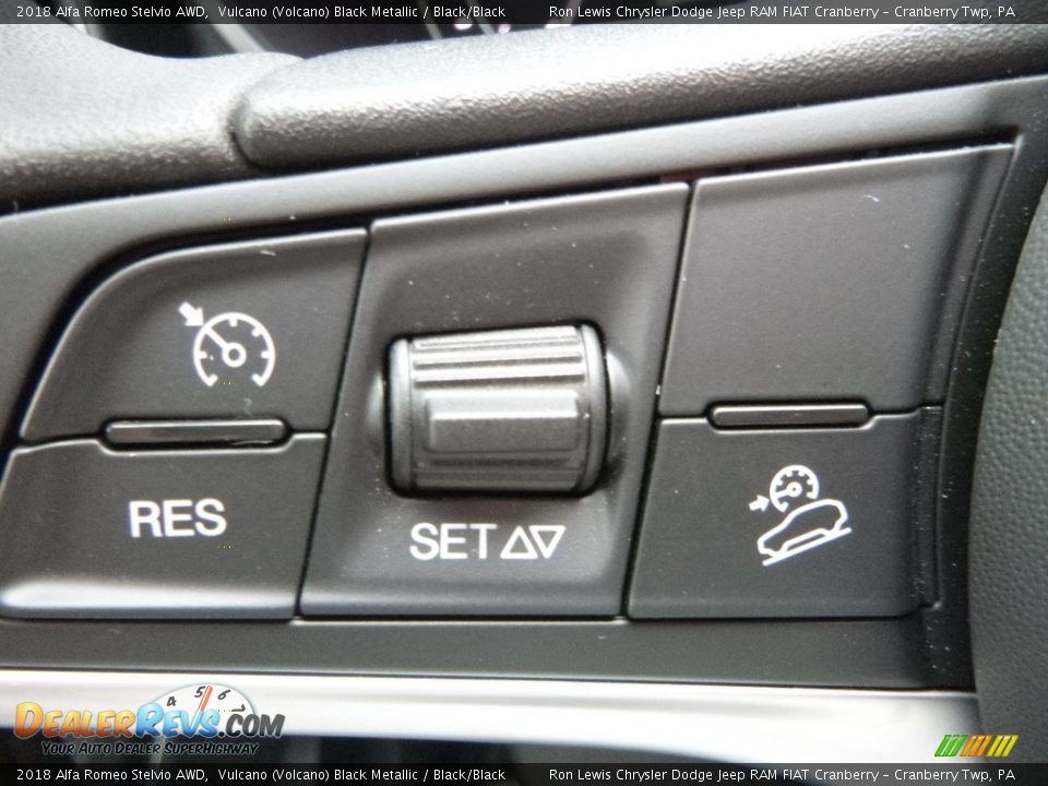 2018 Alfa Romeo Stelvio AWD Vulcano (Volcano) Black Metallic / Black/Black Photo #28