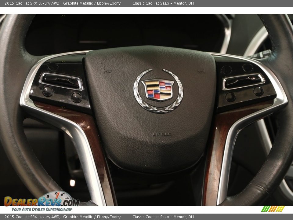 2015 Cadillac SRX Luxury AWD Graphite Metallic / Ebony/Ebony Photo #7