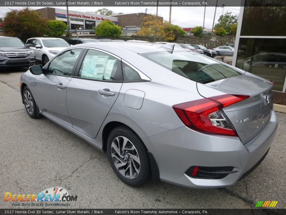 2017 Honda Civic EX Sedan Lunar Silver Metallic / Black Photo #2