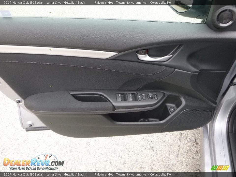 2017 Honda Civic EX Sedan Lunar Silver Metallic / Black Photo #11