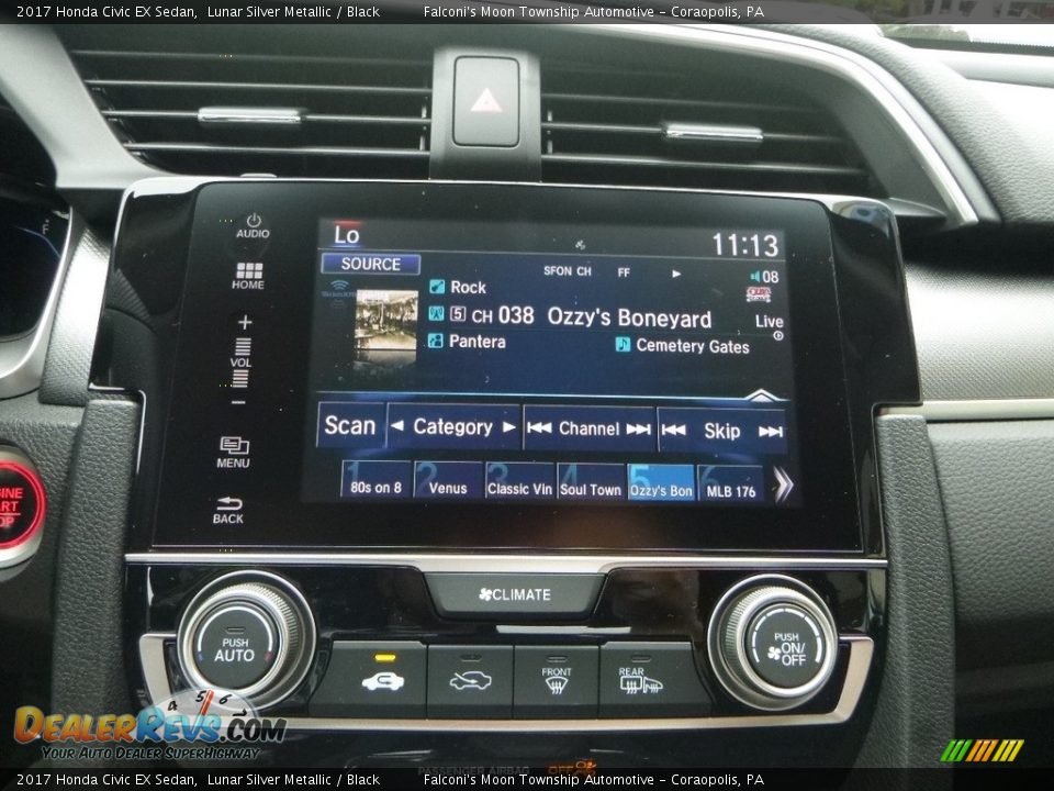 2017 Honda Civic EX Sedan Lunar Silver Metallic / Black Photo #14