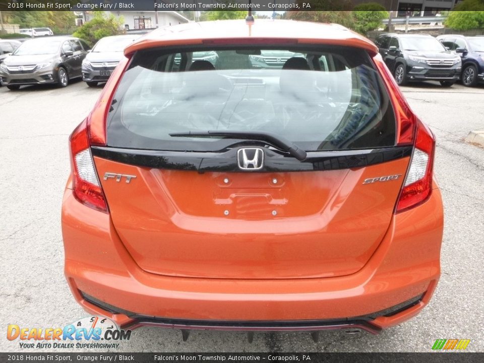 2018 Honda Fit Sport Orange Fury / Black Photo #3
