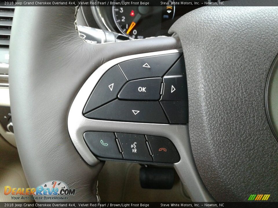 2018 Jeep Grand Cherokee Overland 4x4 Velvet Red Pearl / Brown/Light Frost Beige Photo #18