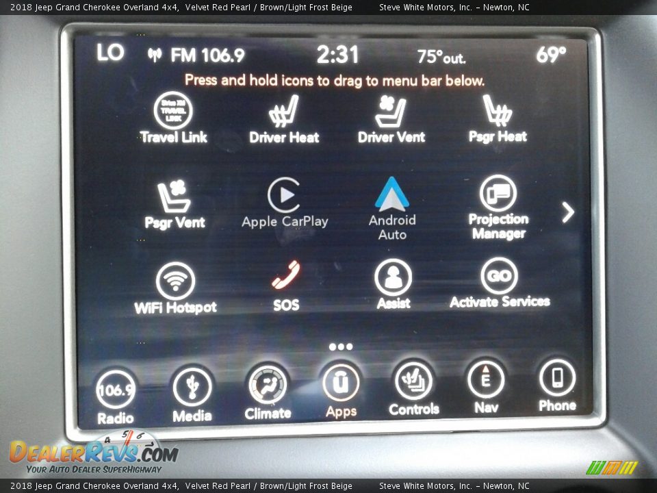 2018 Jeep Grand Cherokee Overland 4x4 Velvet Red Pearl / Brown/Light Frost Beige Photo #27