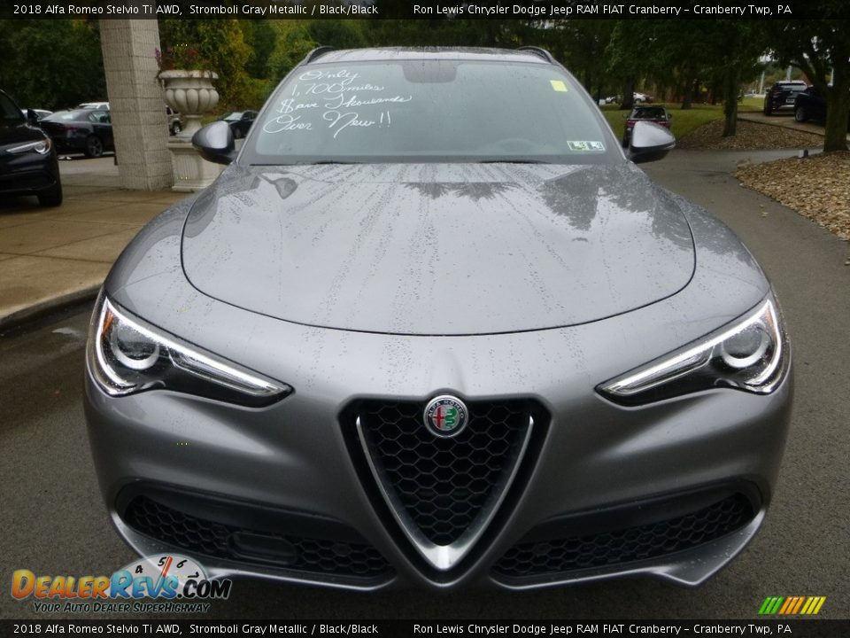 2018 Alfa Romeo Stelvio Ti AWD Stromboli Gray Metallic / Black/Black Photo #12