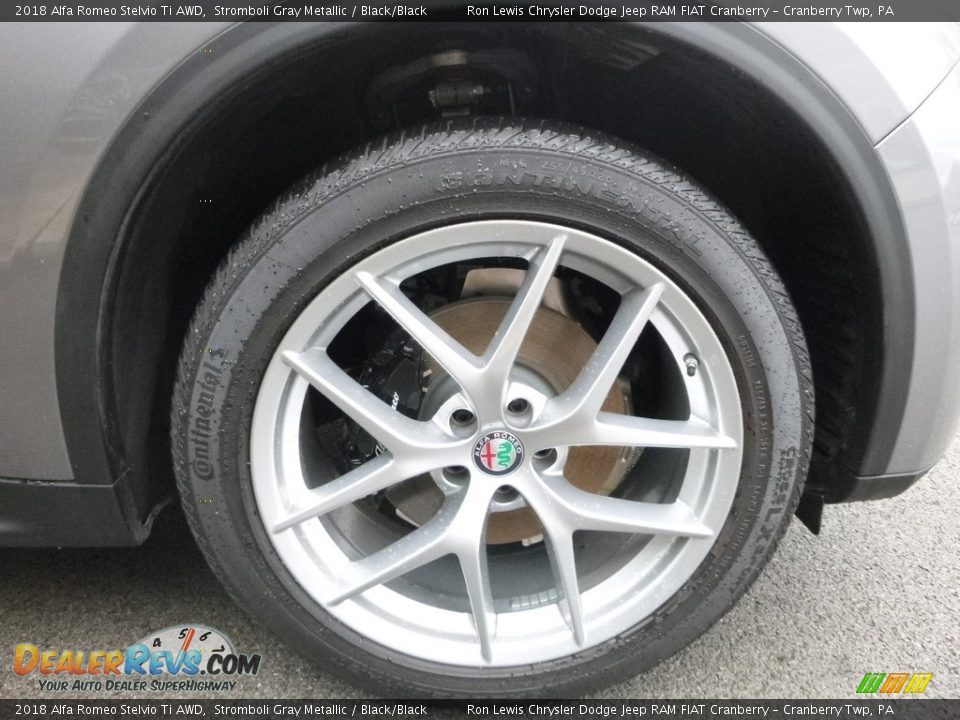 2018 Alfa Romeo Stelvio Ti AWD Stromboli Gray Metallic / Black/Black Photo #13
