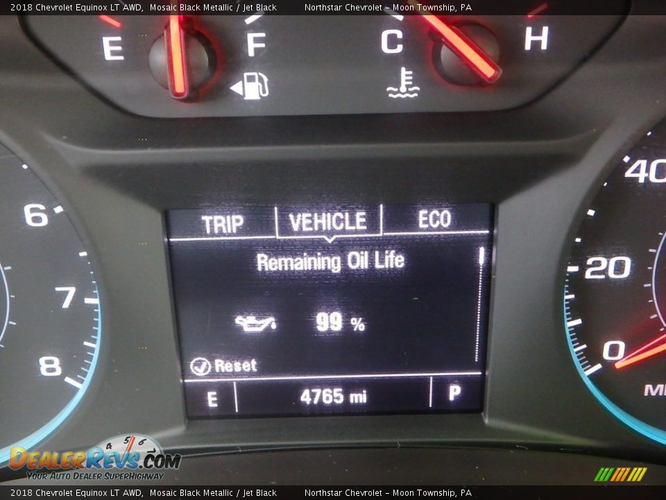 2018 Chevrolet Equinox LT AWD Mosaic Black Metallic / Jet Black Photo #19