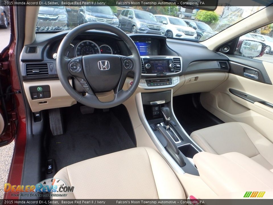 2015 Honda Accord EX-L Sedan Basque Red Pearl II / Ivory Photo #17