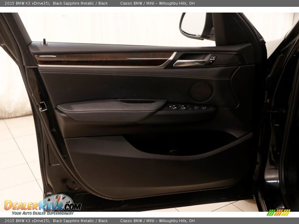 2015 BMW X3 xDrive35i Black Sapphire Metallic / Black Photo #4