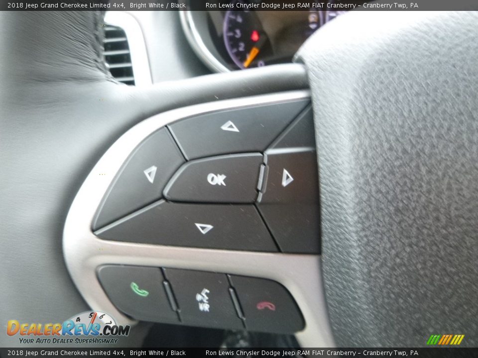 2018 Jeep Grand Cherokee Limited 4x4 Bright White / Black Photo #20