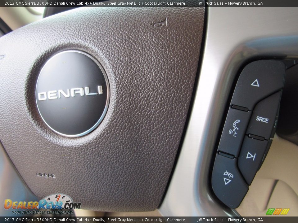 2013 GMC Sierra 3500HD Denali Crew Cab 4x4 Dually Steel Gray Metallic / Cocoa/Light Cashmere Photo #19