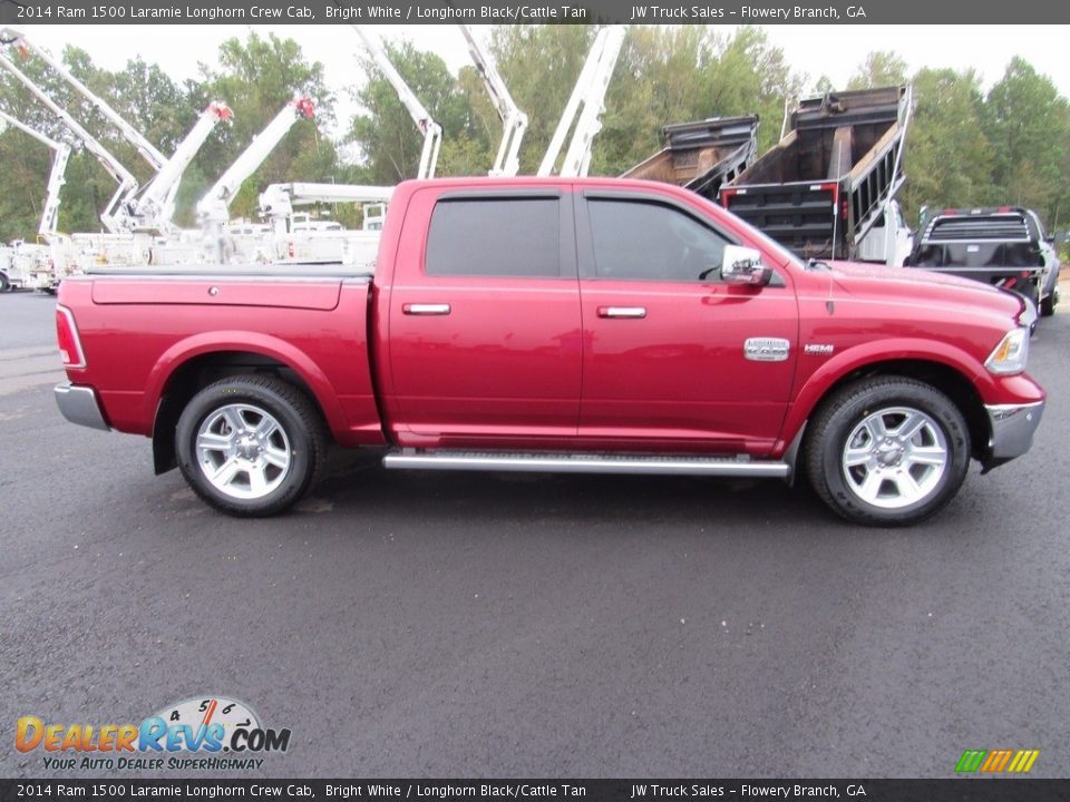 2014 Ram 1500 Laramie Longhorn Crew Cab Bright White / Longhorn Black/Cattle Tan Photo #5