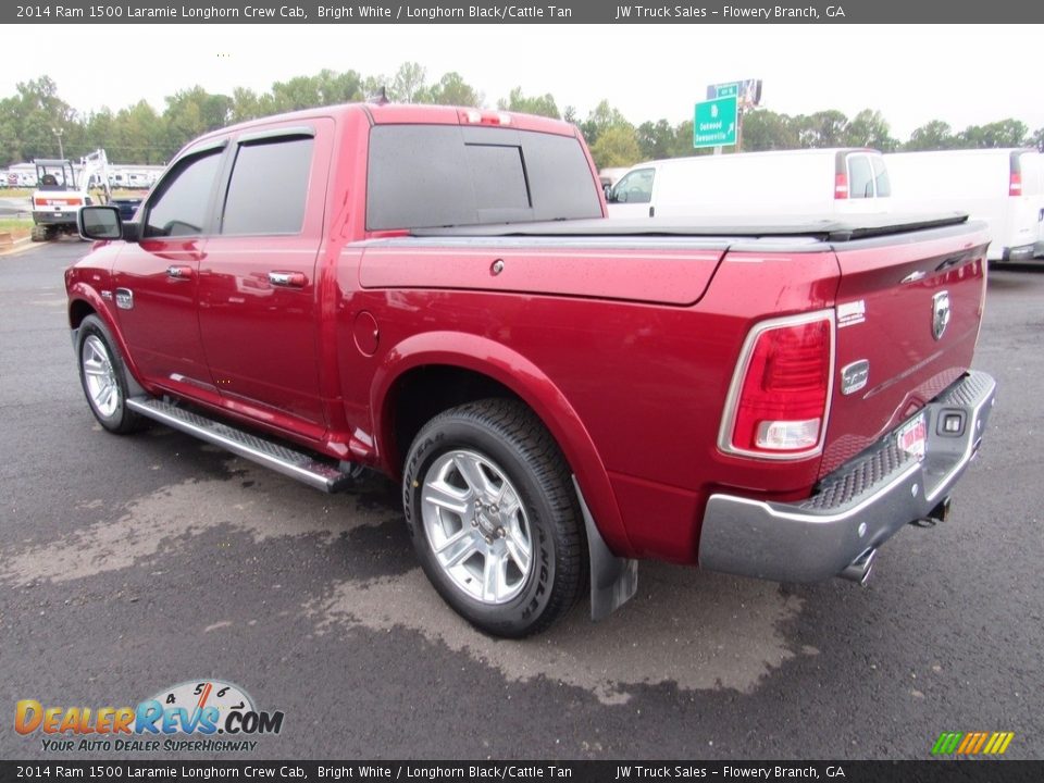 2014 Ram 1500 Laramie Longhorn Crew Cab Bright White / Longhorn Black/Cattle Tan Photo #8