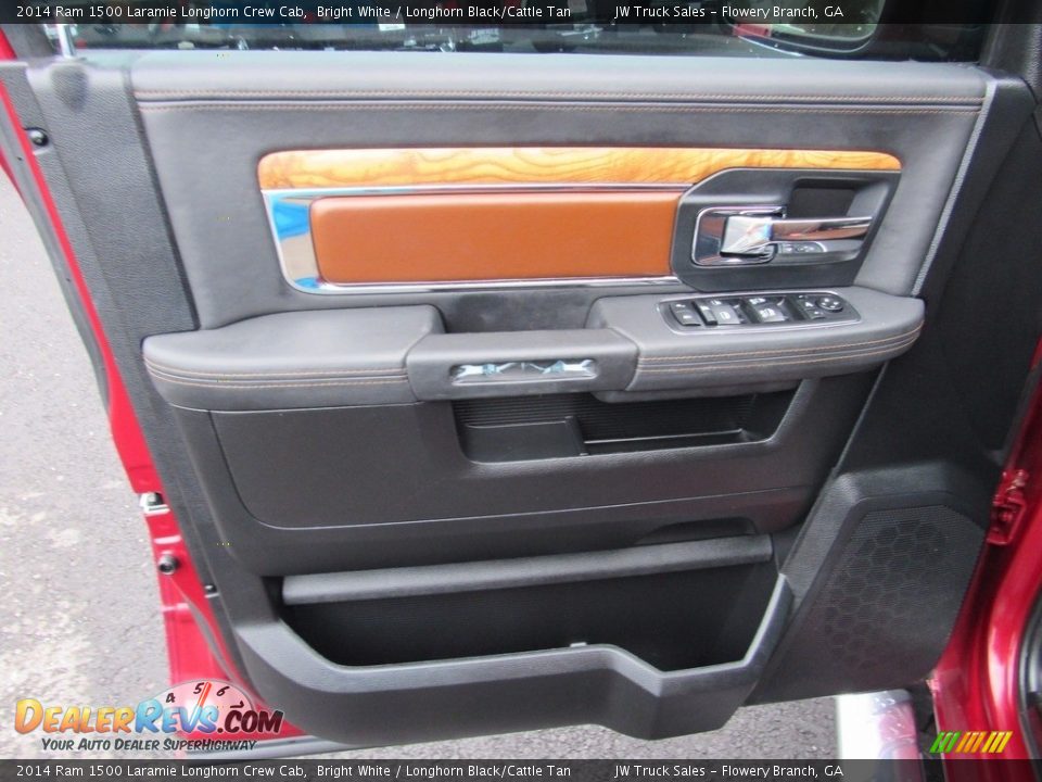 2014 Ram 1500 Laramie Longhorn Crew Cab Bright White / Longhorn Black/Cattle Tan Photo #10
