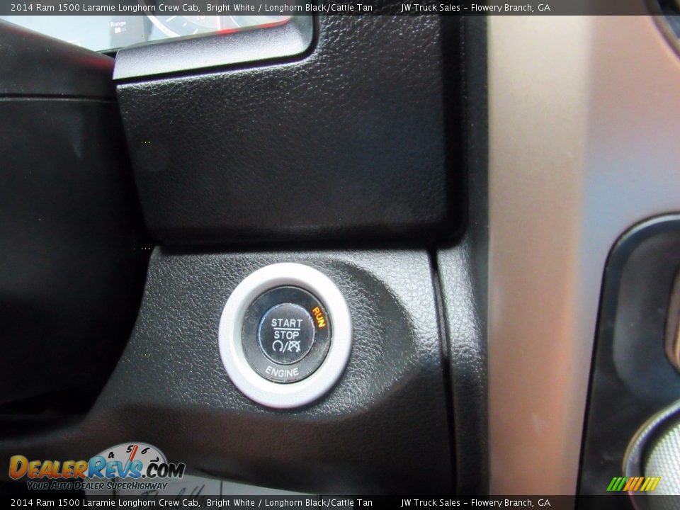 2014 Ram 1500 Laramie Longhorn Crew Cab Bright White / Longhorn Black/Cattle Tan Photo #19