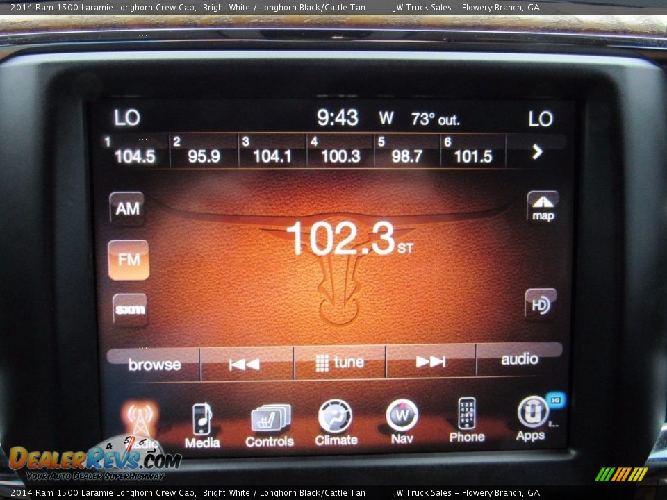 2014 Ram 1500 Laramie Longhorn Crew Cab Bright White / Longhorn Black/Cattle Tan Photo #22