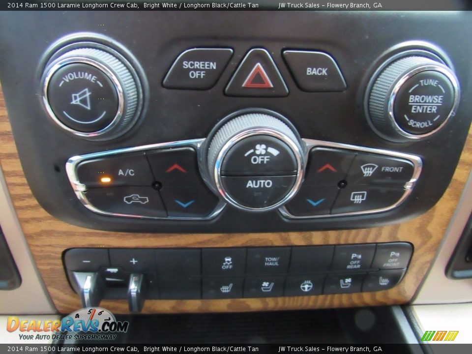 2014 Ram 1500 Laramie Longhorn Crew Cab Bright White / Longhorn Black/Cattle Tan Photo #23