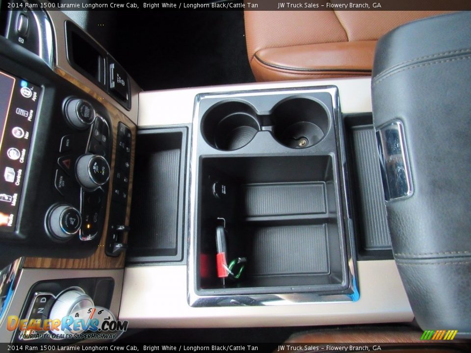 2014 Ram 1500 Laramie Longhorn Crew Cab Bright White / Longhorn Black/Cattle Tan Photo #28