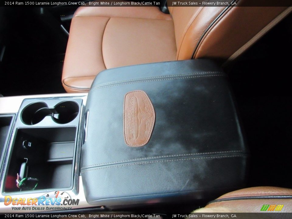 2014 Ram 1500 Laramie Longhorn Crew Cab Bright White / Longhorn Black/Cattle Tan Photo #29