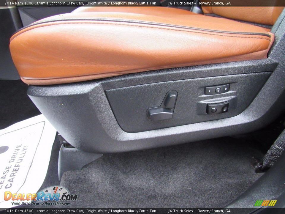 2014 Ram 1500 Laramie Longhorn Crew Cab Bright White / Longhorn Black/Cattle Tan Photo #33