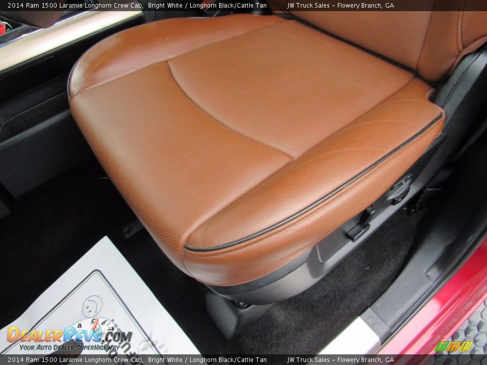 2014 Ram 1500 Laramie Longhorn Crew Cab Bright White / Longhorn Black/Cattle Tan Photo #34