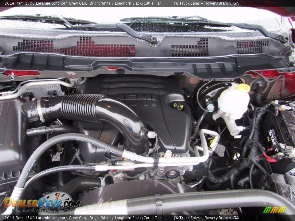 2014 Ram 1500 Laramie Longhorn Crew Cab Bright White / Longhorn Black/Cattle Tan Photo #36