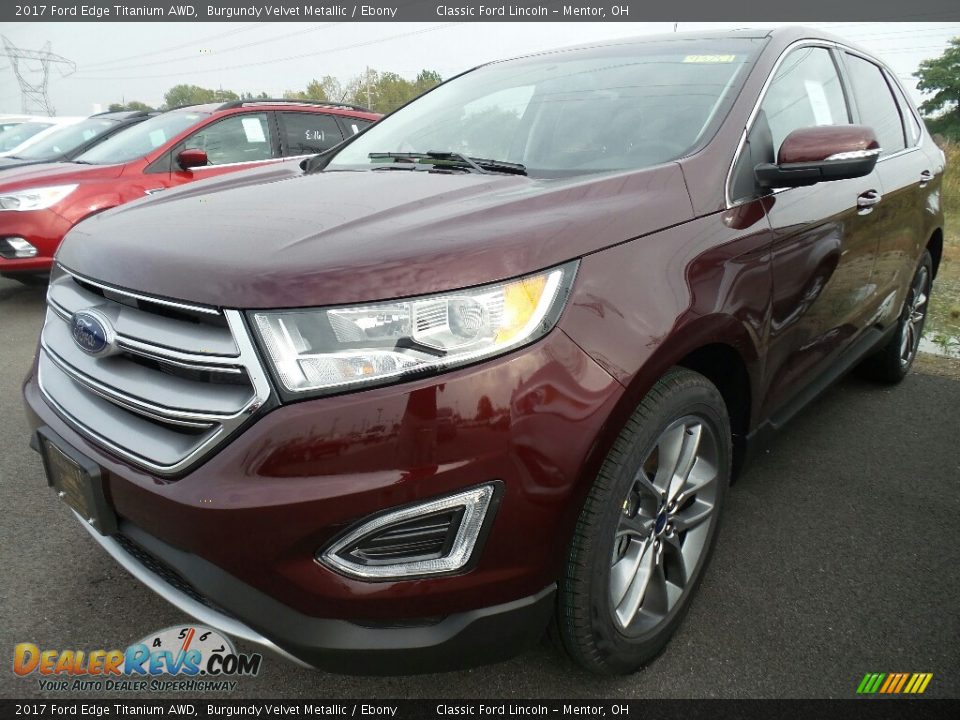 2017 Ford Edge Titanium AWD Burgundy Velvet Metallic / Ebony Photo #1