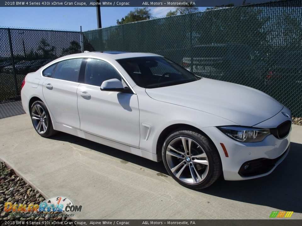 2018 BMW 4 Series 430i xDrive Gran Coupe Alpine White / Cognac Photo #1